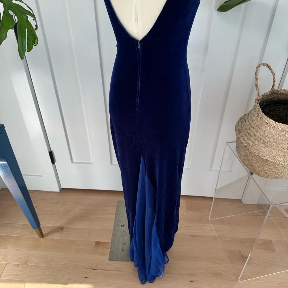 Zum Zum by Niki Livas Royal Blue Velvet Dress